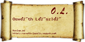 Osváth László névjegykártya