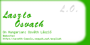 laszlo osvath business card